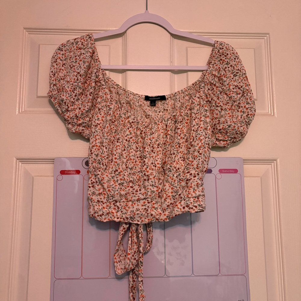 Floral Tie Back Top